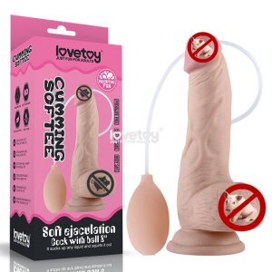 Dương vật giả bắn tinh Lovetoy Cumming giống thật có đế hít tường DV152