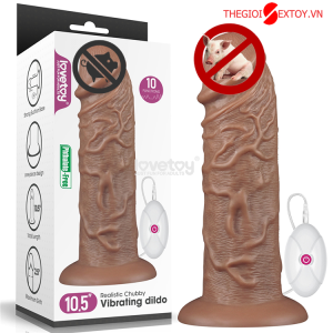 Dương vật giả LoveToy to khủng 10.5'' Realistic Chubby Vibrating Dildo có rung 