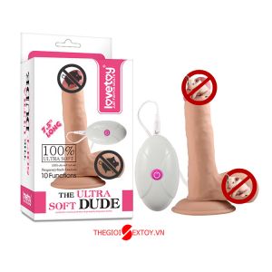 Dương vật giả siêu mềm rung Lovetoy Ultra Soft Dude 7.5