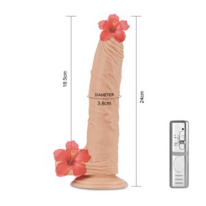 Dương vật giả Lovetoy 9.5'' Real Extreme Vibrating Dildo thuôn dài siêu rung 3 tần số DV138