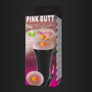 Cốc thủ dâm Baile Pink Butt hình lỗ hậu môn rung 7 cấp độ AD313