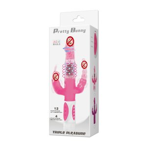 Dương vật giả trong suốt gắn bi rung xoay 3 nhánh Baile Triple Pleasure DV227