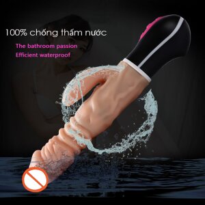 Dương vật giả Xinlv Flexible Bending rung ngoáy thụt và tỏa nhiệt DV218D