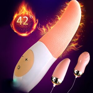 Lưỡi liếm âm đạo sưởi ấm và 2 trứng rung Magic Tongue DV1113