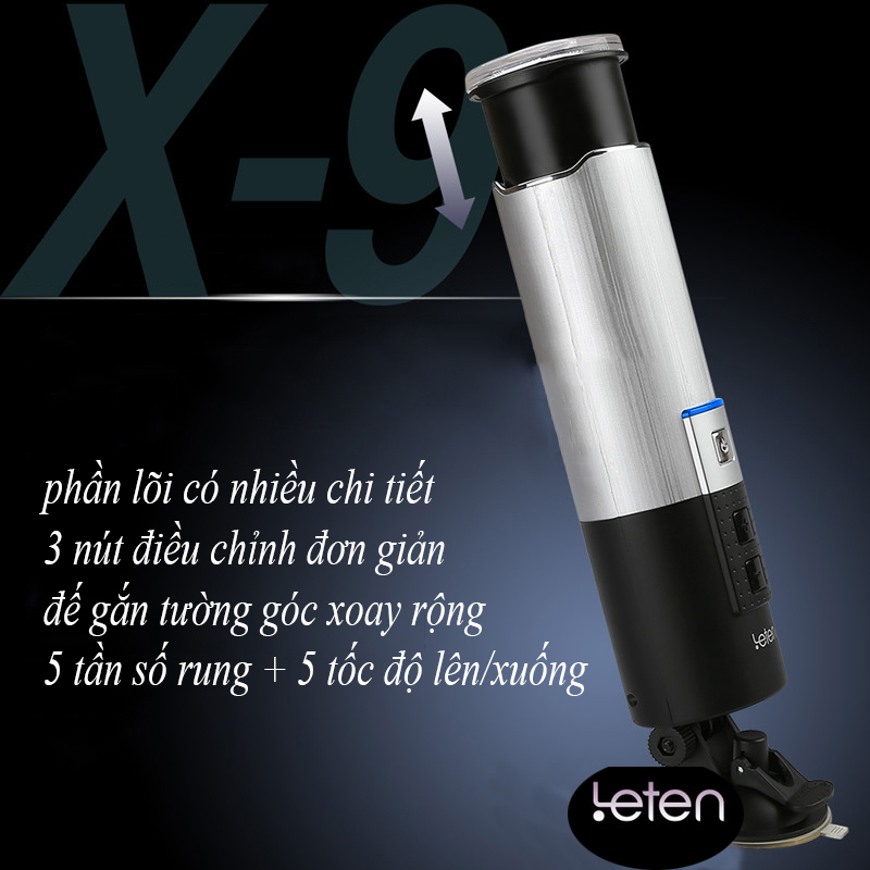 cốc thủ dâm gắn tường tự động Leten X9 Telecopic