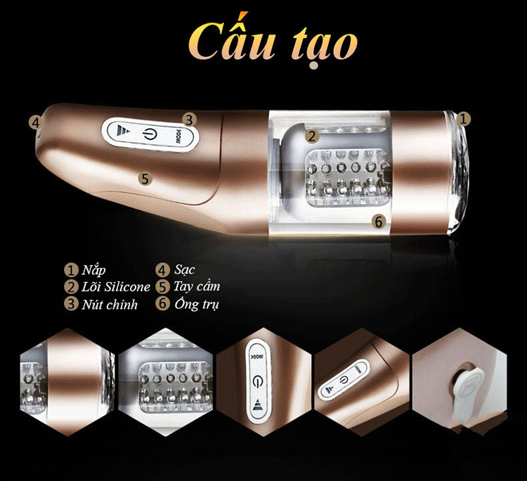 Máy thủ dâm tự động rung sục xoay đảo 360 Ailighter Katerina 2