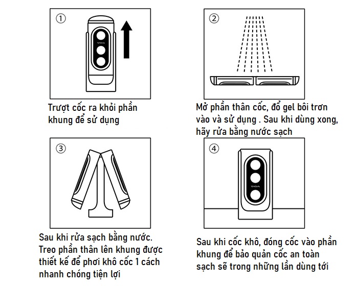 cốc thủ dâm tách làm đôi tenga flip fole ad308