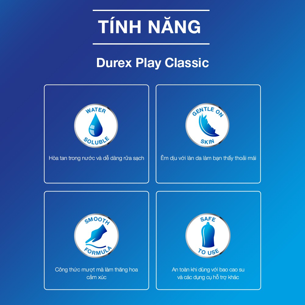 dung dịch bôi trơn dạng gel play classic durex 50ml