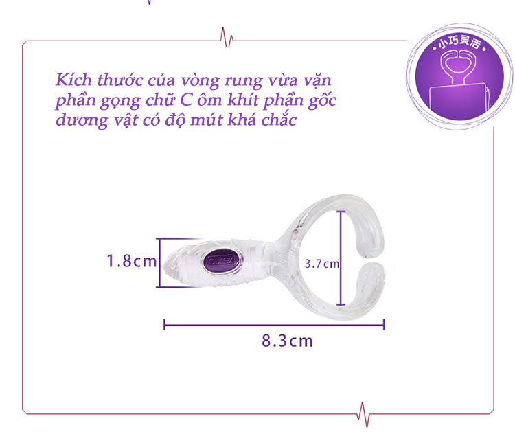 Vòng rung tình yêu Durex O-vibe chữ C