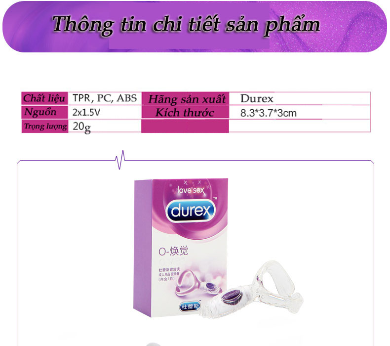 Vòng rung tình yêu Durex O-vibe chữ C