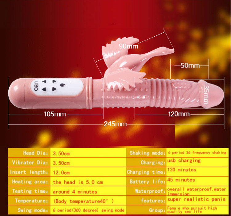 Dương vật giả rung xoay thụt tỏa nhiệt Libo