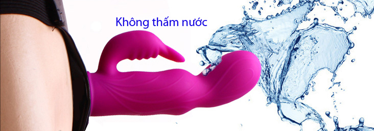 Dương vật giả đeo dây 2 nhánh tai thỏ có rung