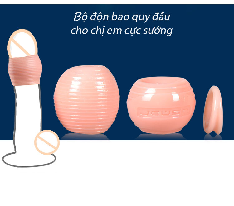 Combo 3 bao cao su đôn dên khúc đầu Foreskin