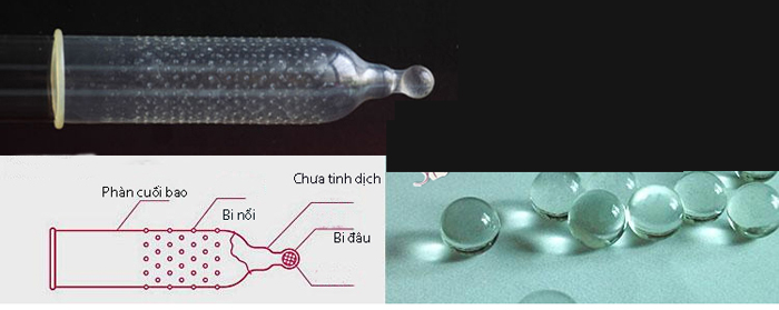 bao cao su hạt gai sần nổi dùng 1 lần