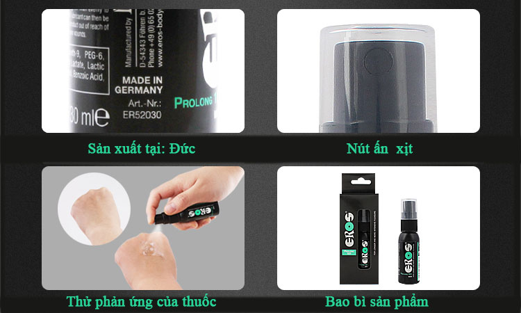 chống xuất tinh sớm Eros Prolong 101 chính hãng 30ml