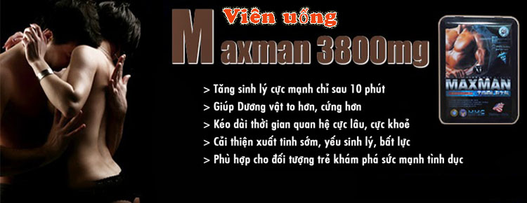 tăng cường sinh lý nam viên uống Maxman 3800mg