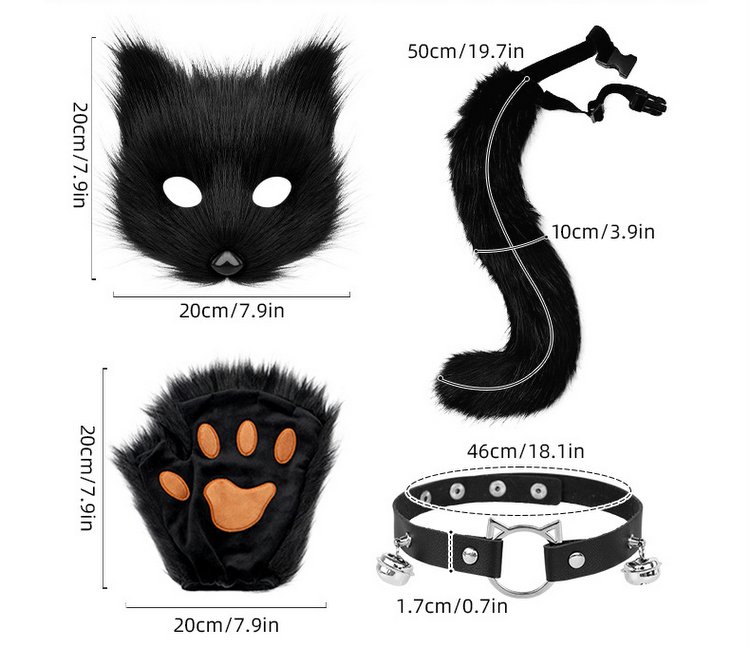 Bộ cosplay tai cáo SLin – Phụ kiện hóa trang dễ thương, đầy cá tính